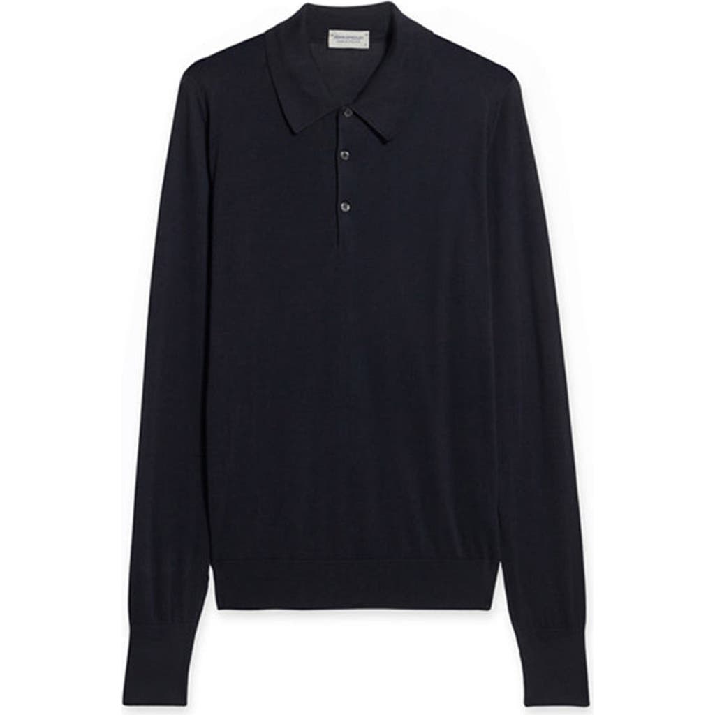 Fortela Finchley Cotton Knit Polo In Blue