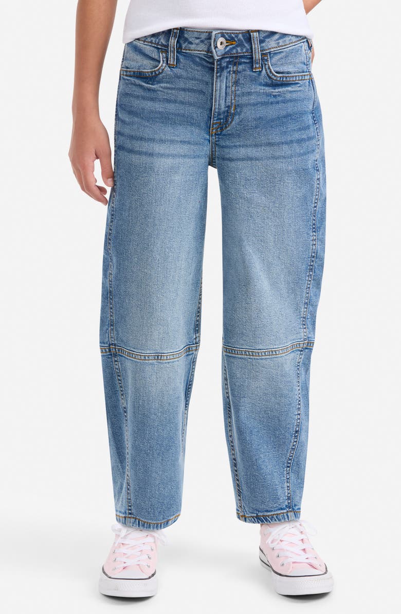 abercrombie kids Kids' High Waist Balloon Jeans, Alternate, color, Blue