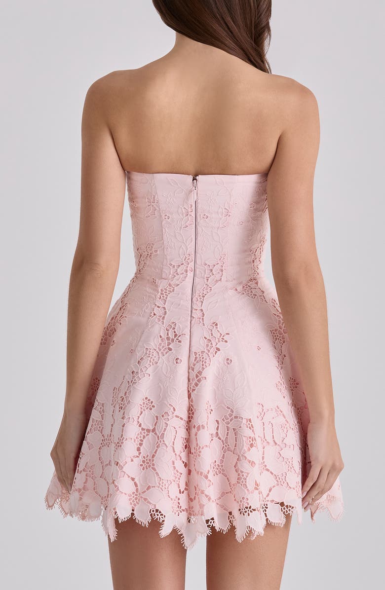 HOUSE OF CB Jemma Cutout Strapless Fit & Flare Dress, Alternate, color, Pink