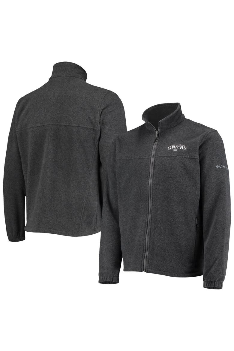 Men's Columbia San Antonio Spurs Heathered Charcoal Flanker Full-Zip Jacket, Main, color, Heather Charcoal