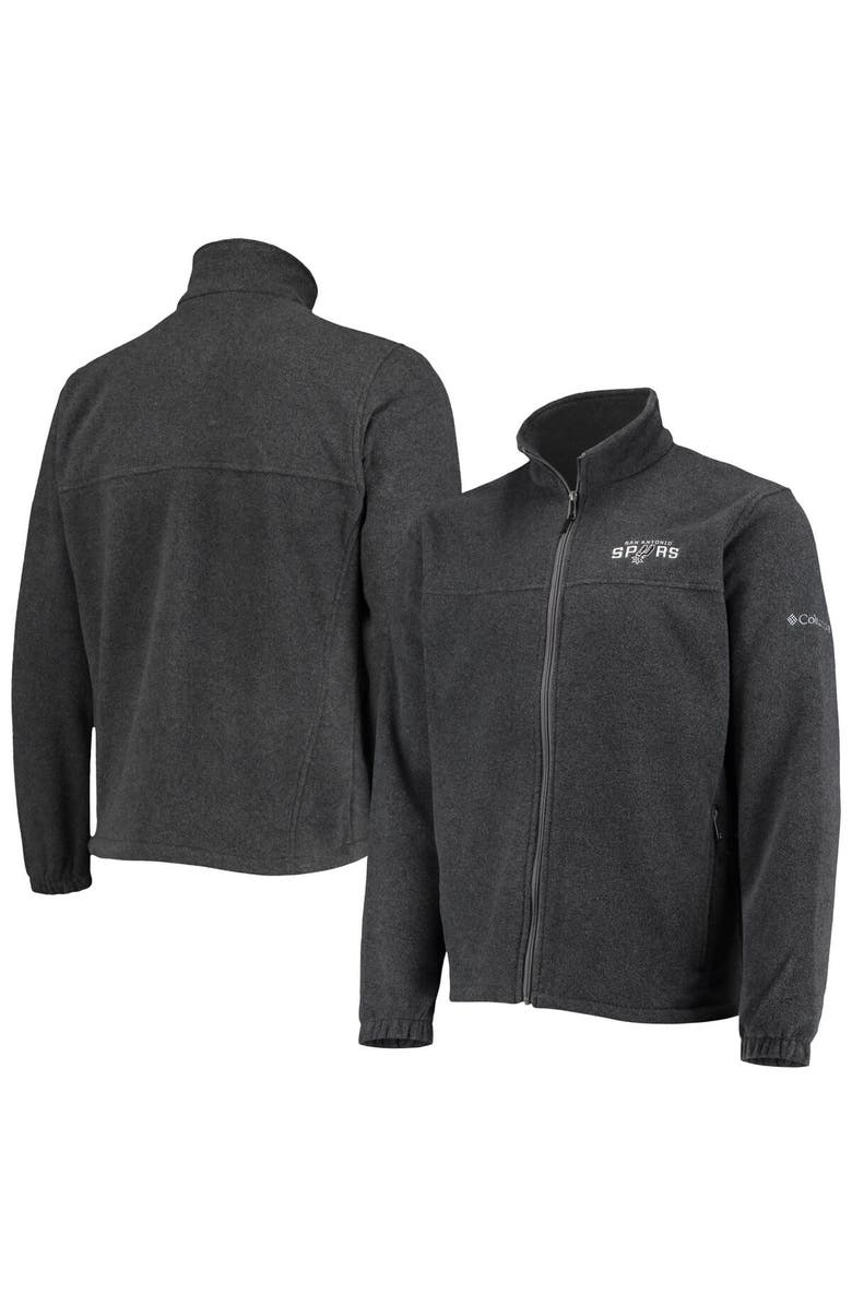 Columbia Men's Columbia San Antonio Spurs Heathered Charcoal Flanker Full-Zip Jacket, Main, color, Heather Charcoal