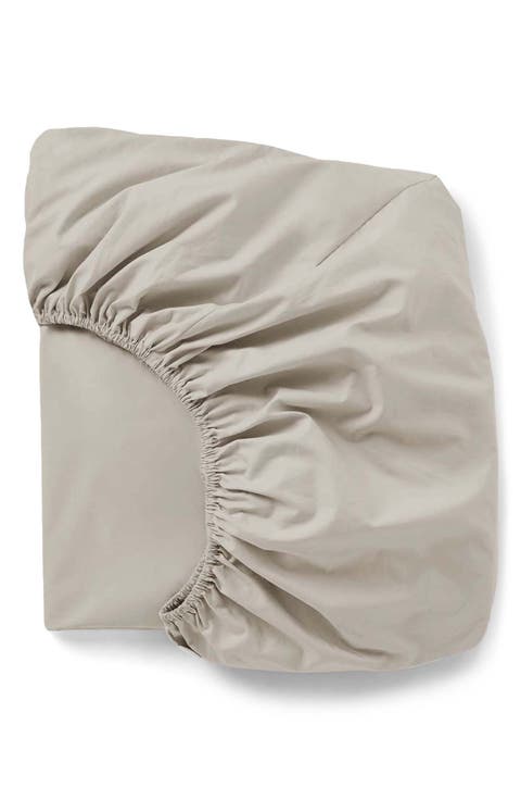 300 Thread Count Organic Cotton Percale Fitted Sheet
