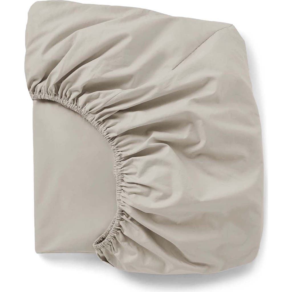 Coyuchi 300 Thread Count Organic Cotton Percale Fitted Sheet in Stone  product