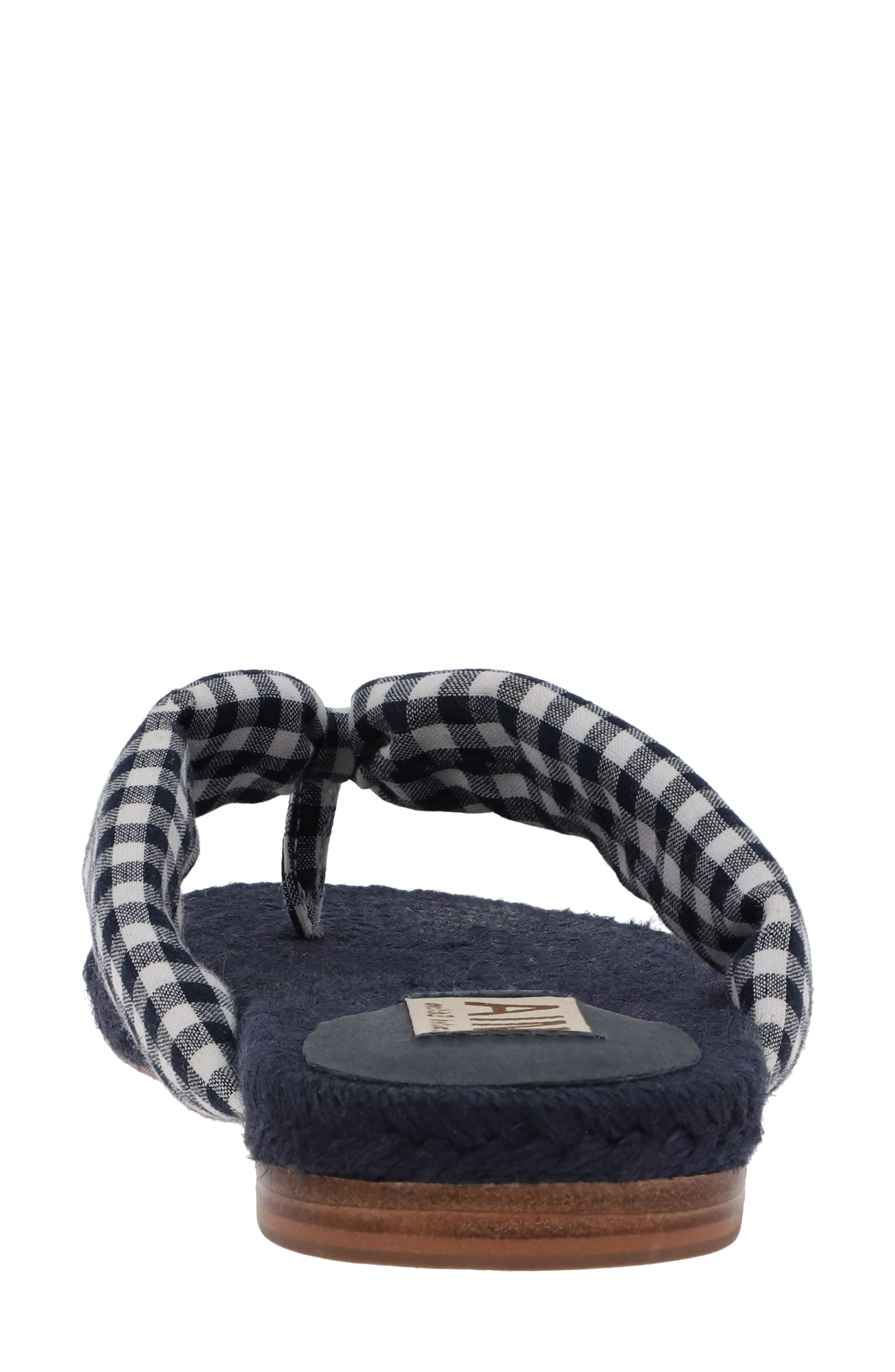 Aleena Espadrille Flip Flop, Alternate, color, NAVY/ WHITE