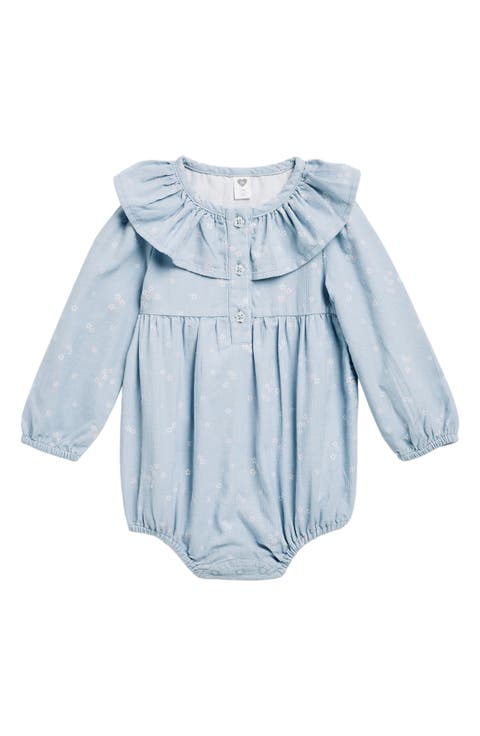 Corduroy Ruffle Bubble Romper