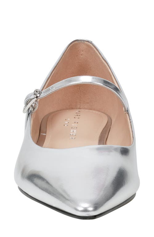 Marc Fisher Ltd Daner Pointed Toe Flat In Silver