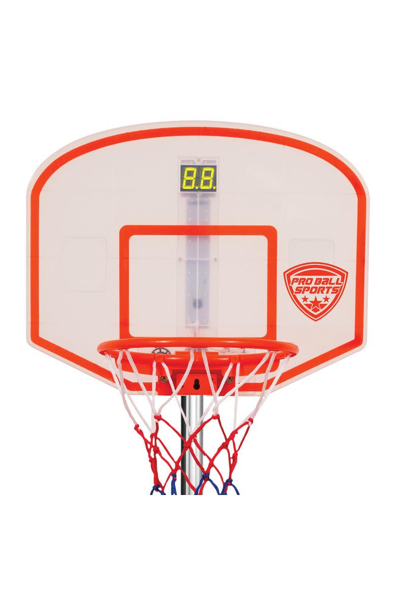 Portable Electronic Scoreboard Basketball Hoop, Alternate, color, Multicolored