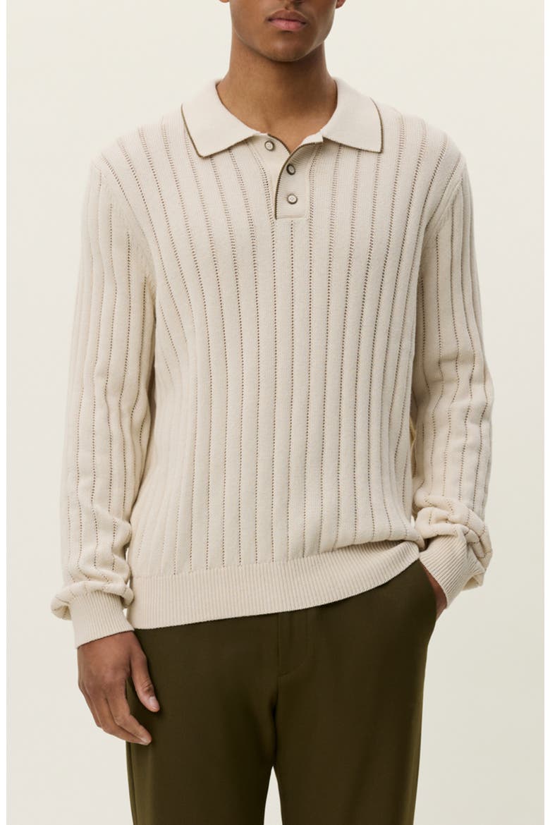 Bogart Rugby Polo Sweater, Main, color, IVORY