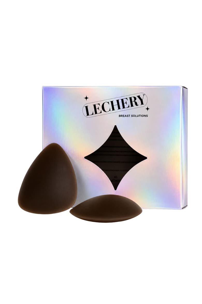 Skingrip Triangle Reusable Silicone Breast Petals Nipple Covers, Main, color, Espresso