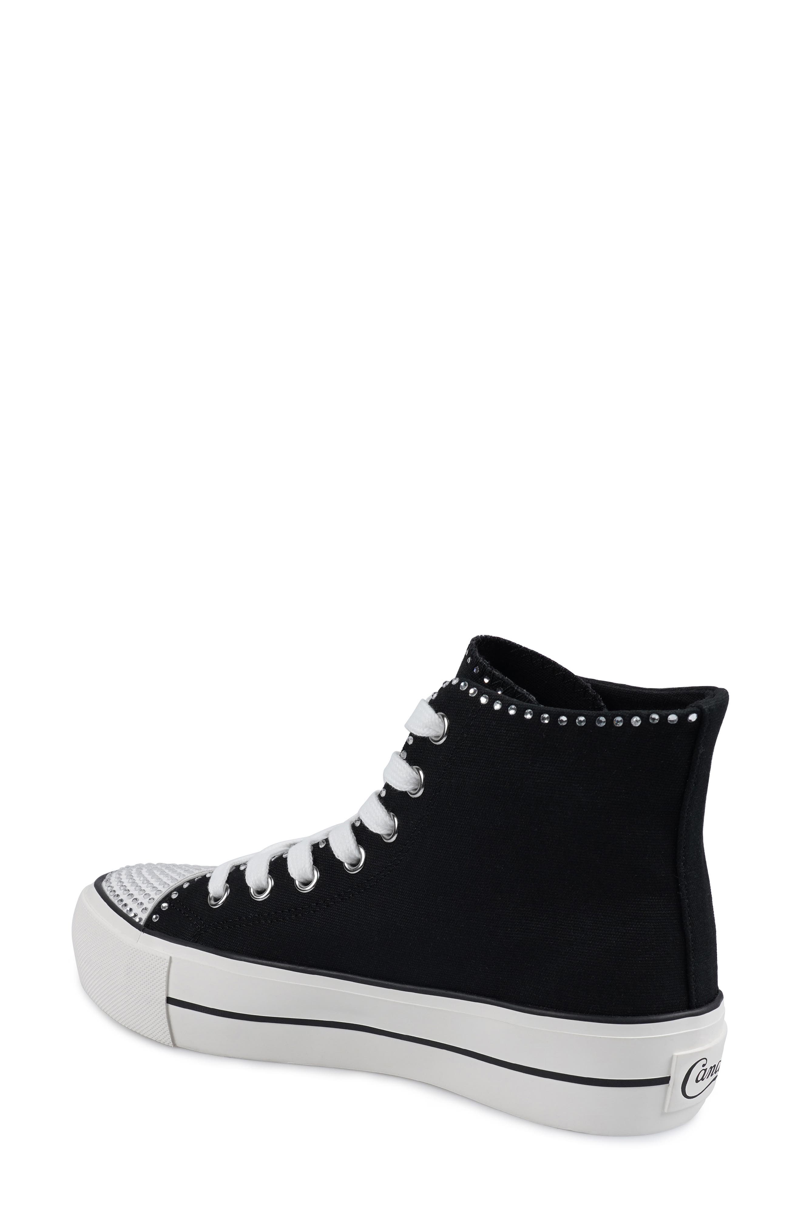 Candie's Lizzy High Top Sneaker, Alternate, color, Black