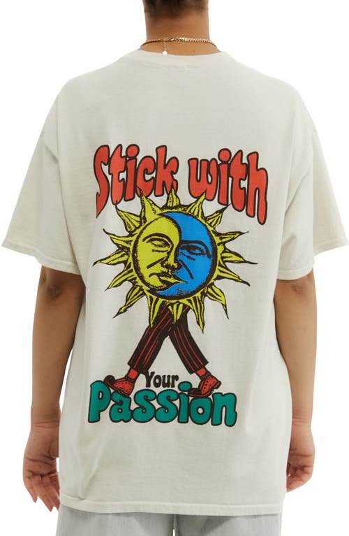Bdg Urban Outfitters Stick With Your Passion Graphic Tee In Ecru