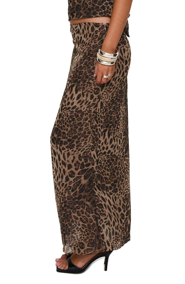 Princess Polly Eleganza Leopard Print Maxi Skirt, Alternate, color, 