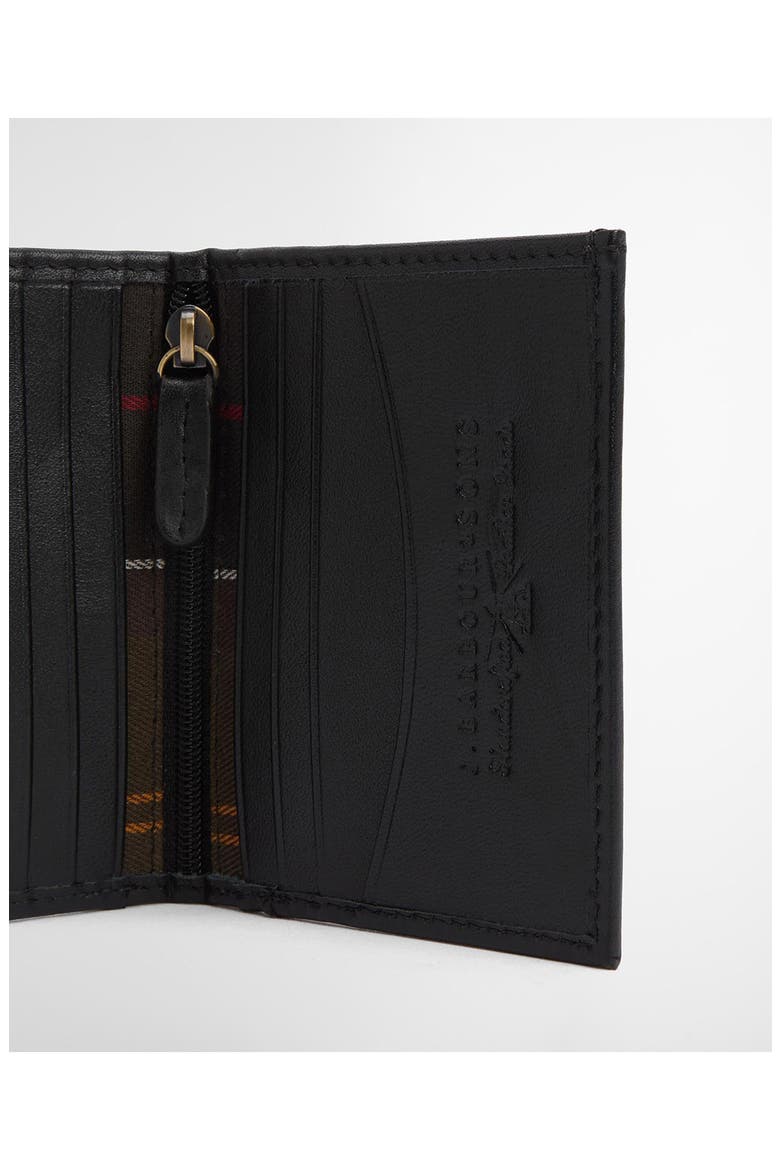 Brunton Leather Card Case & Key Fob Gift Set, Alternate, color, BLACK TARTAN EMBOSS