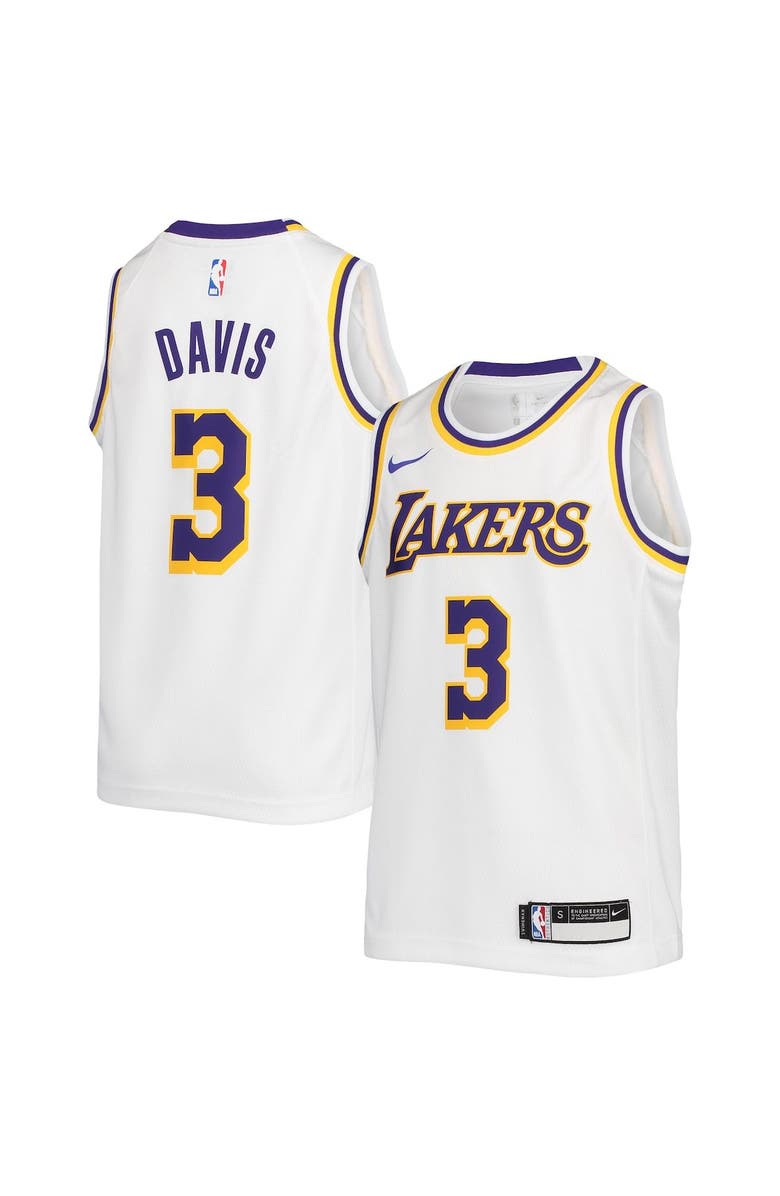 Nike Youth Nike Anthony Davis White Los Angeles Lakers 2020/21 Swingman Jersey - Association Edition, Main, color,