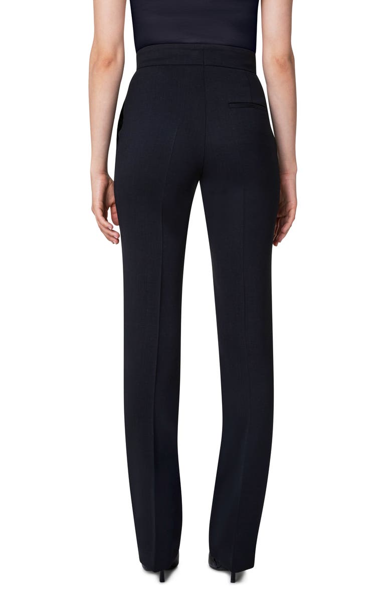 Akris punto Chio Stretch Wool Crepe Straight Leg Pants, Alternate, color,