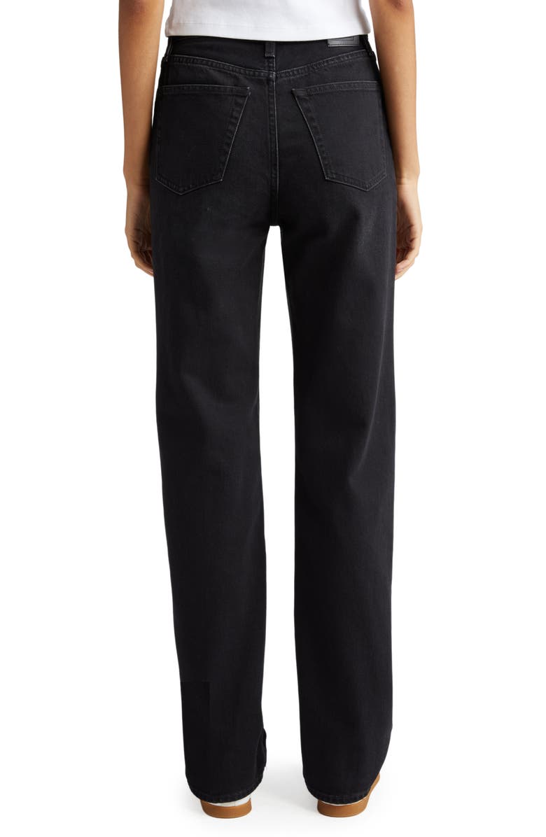 TOTEME Classic High Waist Rigid Straight Leg Jeans, Alternate, color, Faded Black