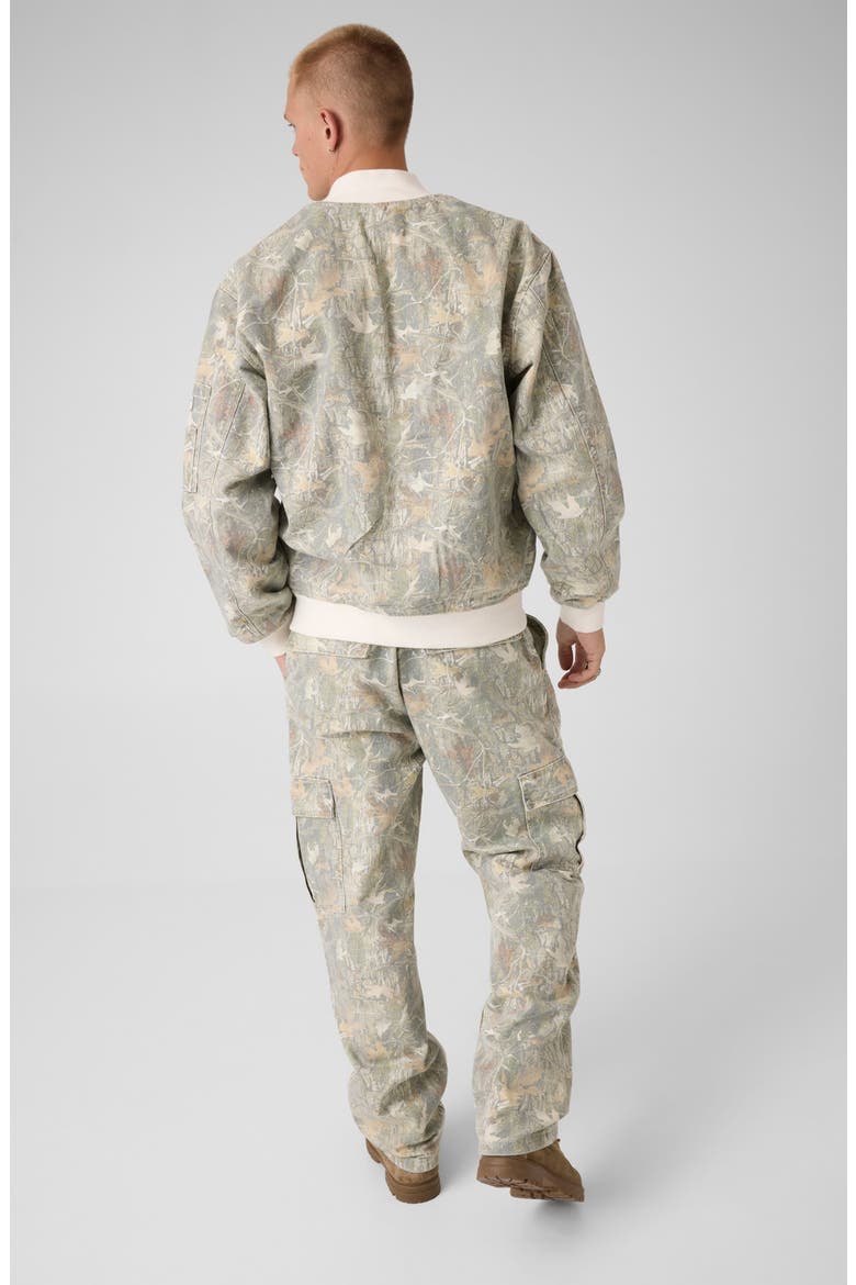 Camo Canvas Bomber Jacket, Alternate, color, CAMO-BROWN