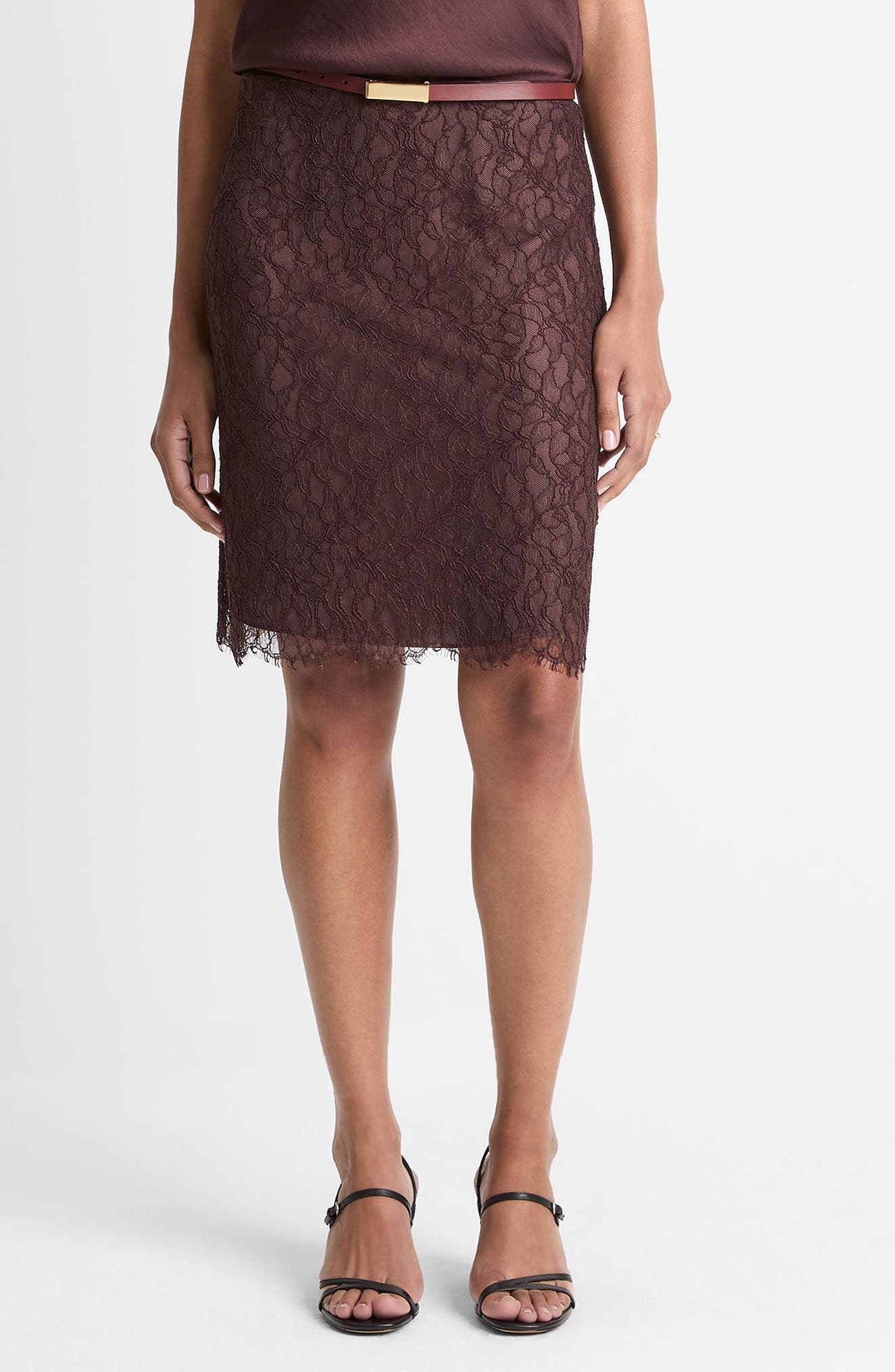 Vince Eyelash Lace Skirt