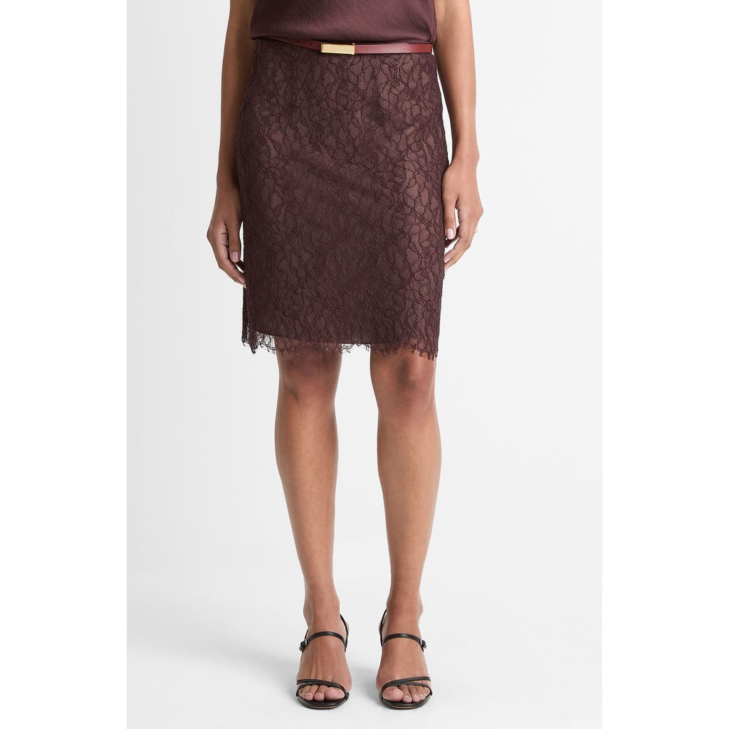 Vince Eyelash Lace Skirt In Purple