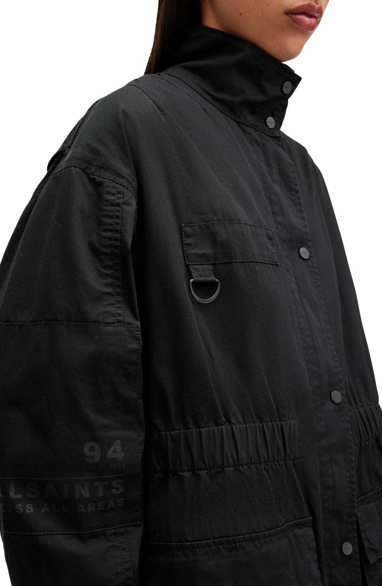 AllSaints Milla Parka, Alternate, color, Black