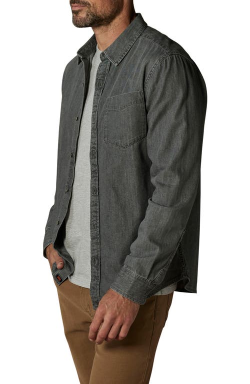 The Normal Brand Denim Button-up Shirt In Grey Wash