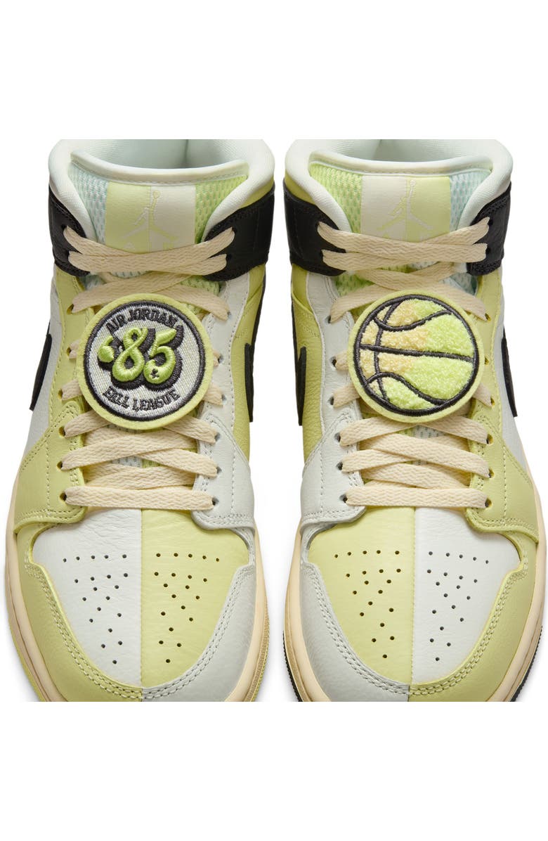 Jordan Air Jordan 1 Mid SE Velvet Basketball Sneaker, Alternate, color, 130 Sail/Lmngrn