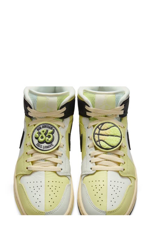 Jordan Air 1 Mid Se Velvet Basketball Sneaker In Green