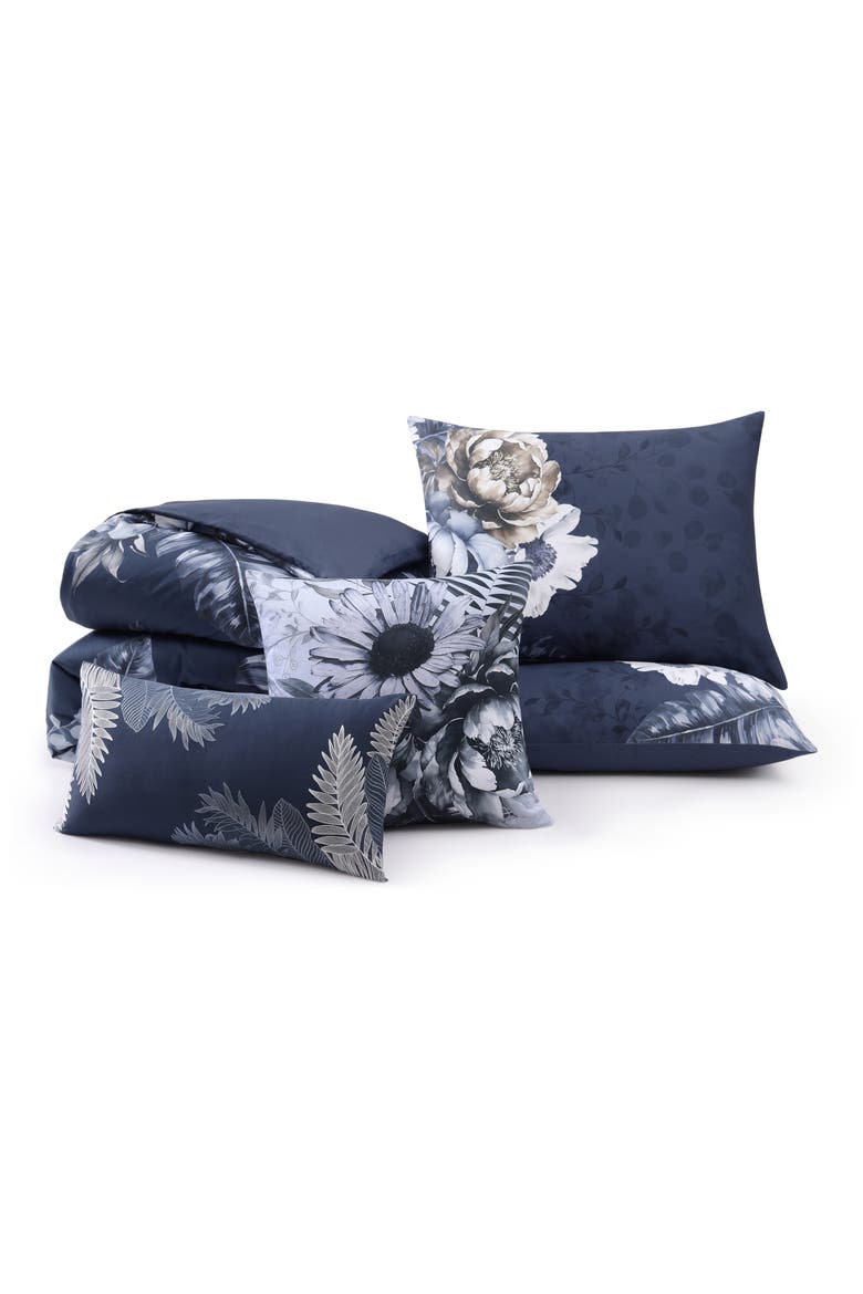Forget Me Not 5-Piece Reversible Comforter Set, Alternate, color, BLUE