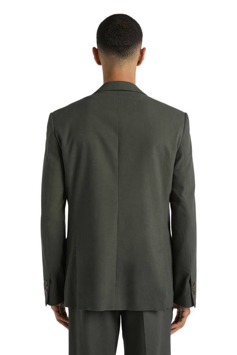 Cotton twill 1-button jacket, Alternate, color, khaki