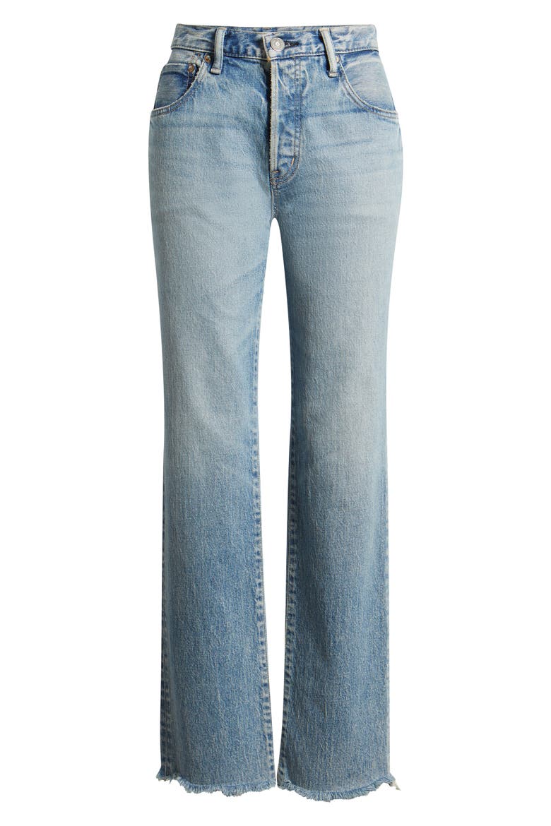 Sebring Frayed Straight Leg Jeans, Alternate, color, LIGHT BLUE