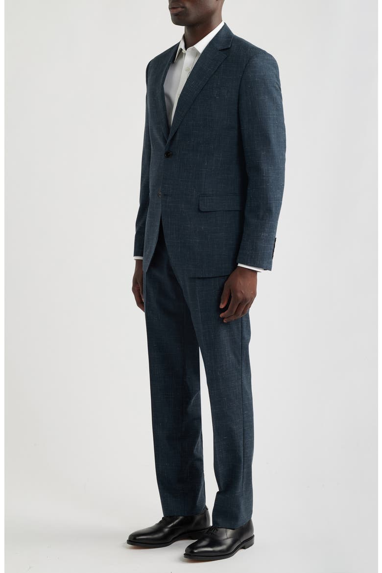 Anders Classic Fit Blue Crosshatch Wool & Linen Suit, Alternate, color, BLUE NERO CROSSHATCH