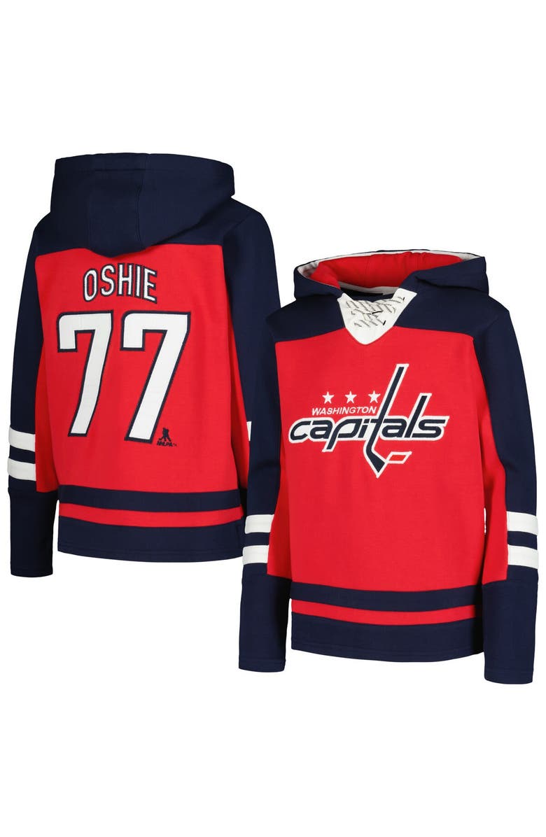Outerstuff Youth TJ Oshie Red Washington Capitals Ageless Must-Have V-Neck Name & Number Pullover Hoodie, Main, color, Red