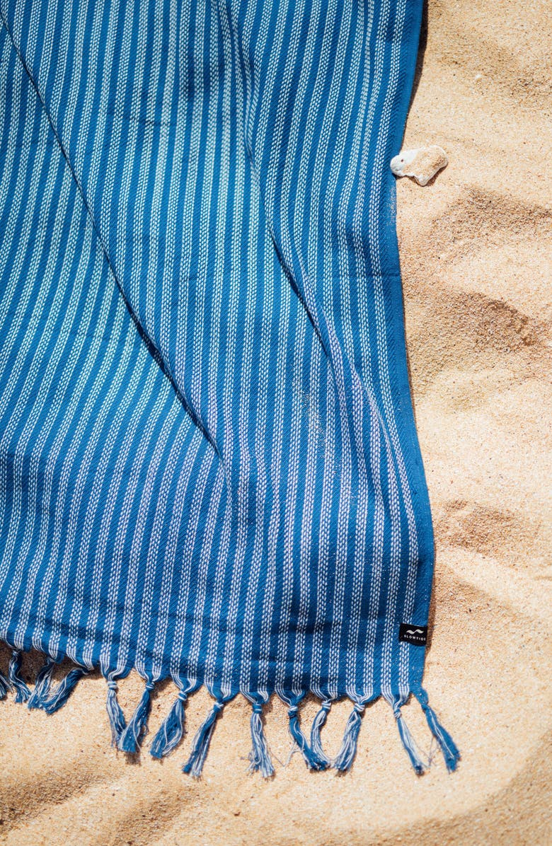 Slowtide Koko Striped Turkish Cotton Towel, Alternate, color,