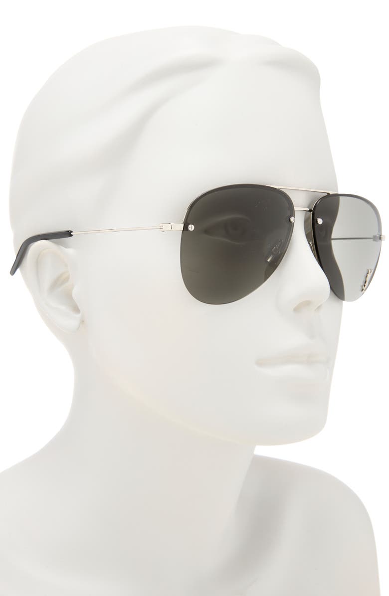 Saint Laurent 59mm Aviator Sunglasses, Alternate, color,