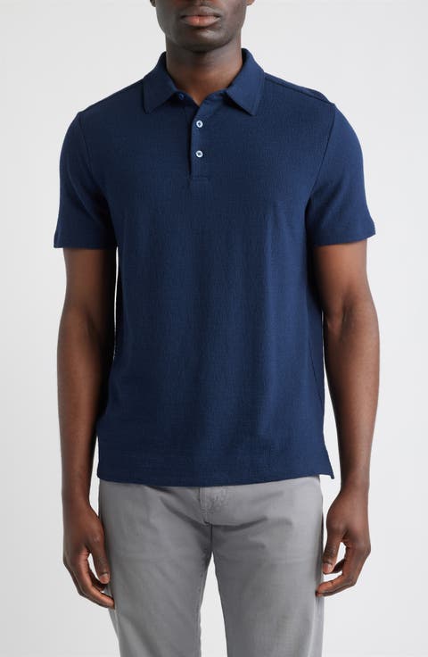 Newman Textured Cotton Blend Polo