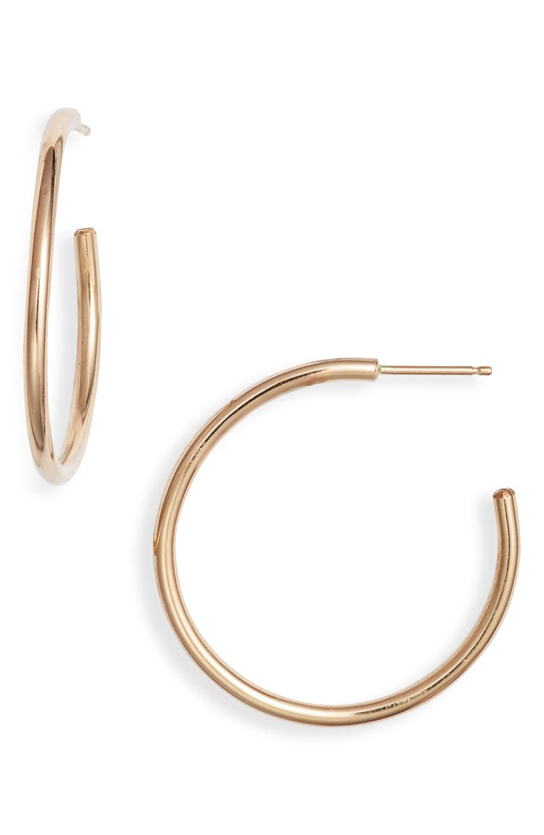 Nashelle Everyday Hoop Earrings, Main, color, 14K Gold Fill