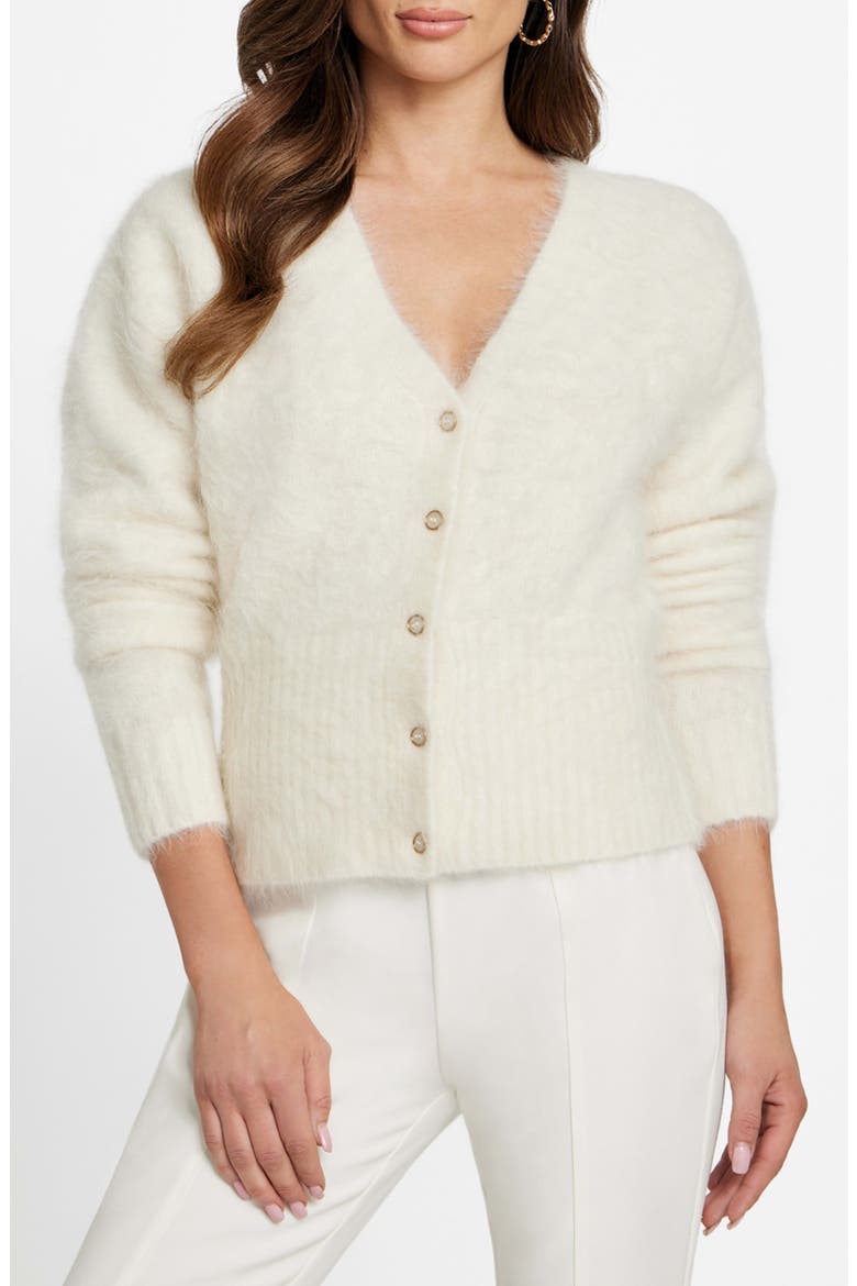 Agnes Fuzzy Alpaca Blend Cardigan, Main, color, OPEN BEIGE