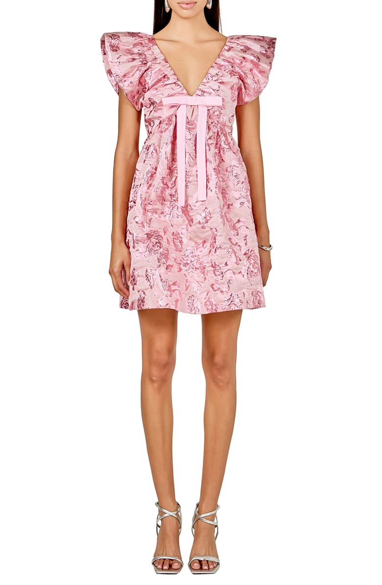 Endless Rose Jacquard Minidress, Main, color, Pink