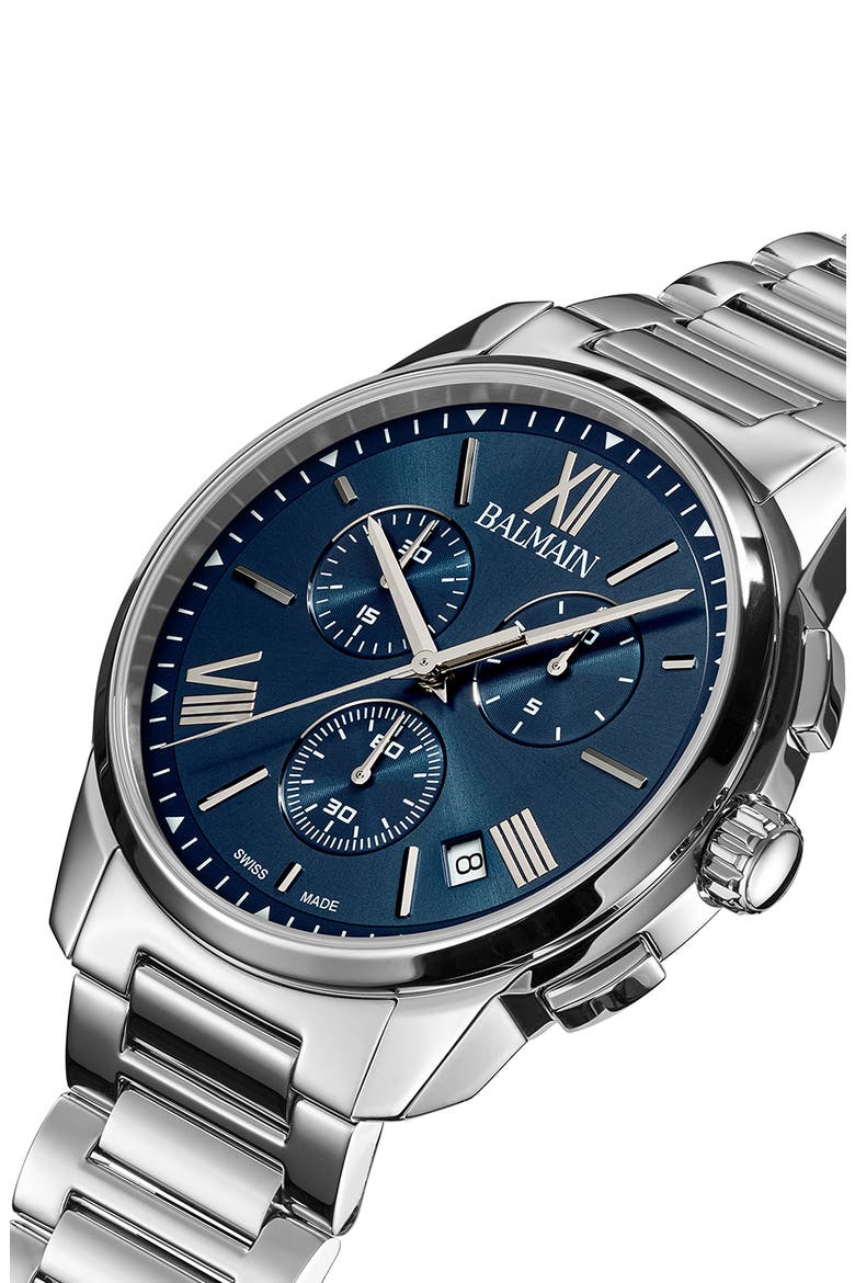 Madrigal Bracelet Chronograph Watch, 42mm, Alternate, color, STAINLESS STEEL