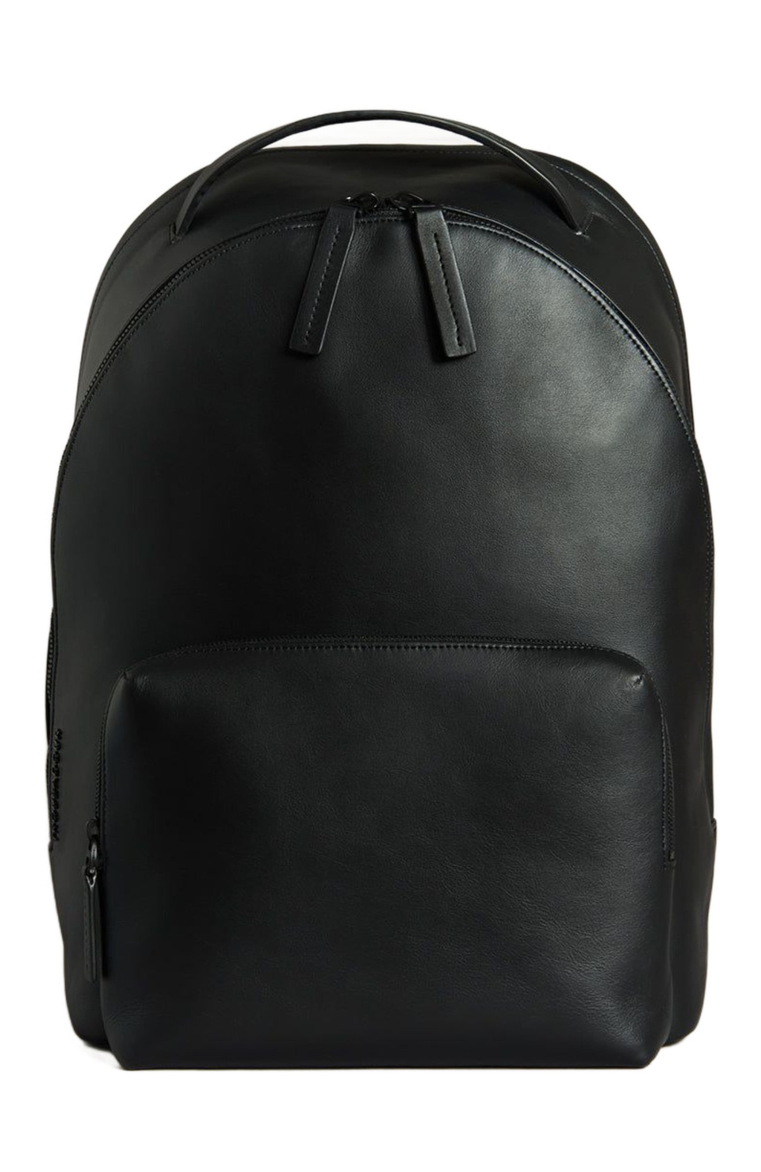 Troubadour Generation Leather Backpack, Main, color, Black