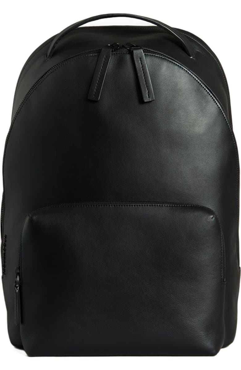 Troubadour Generation Leather Backpack, Main, color, Black