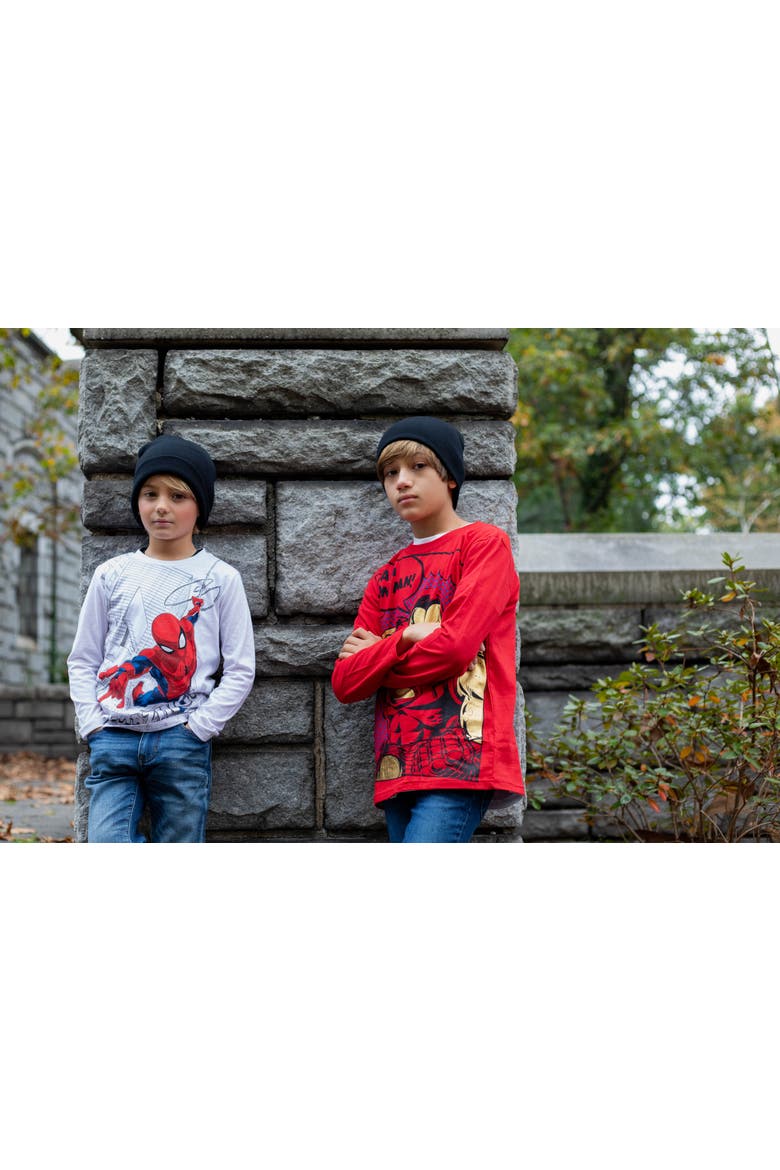 Spider-Man 2-Piece Long Sleeve T-Shirt Set, Alternate, color, Heather Grey White