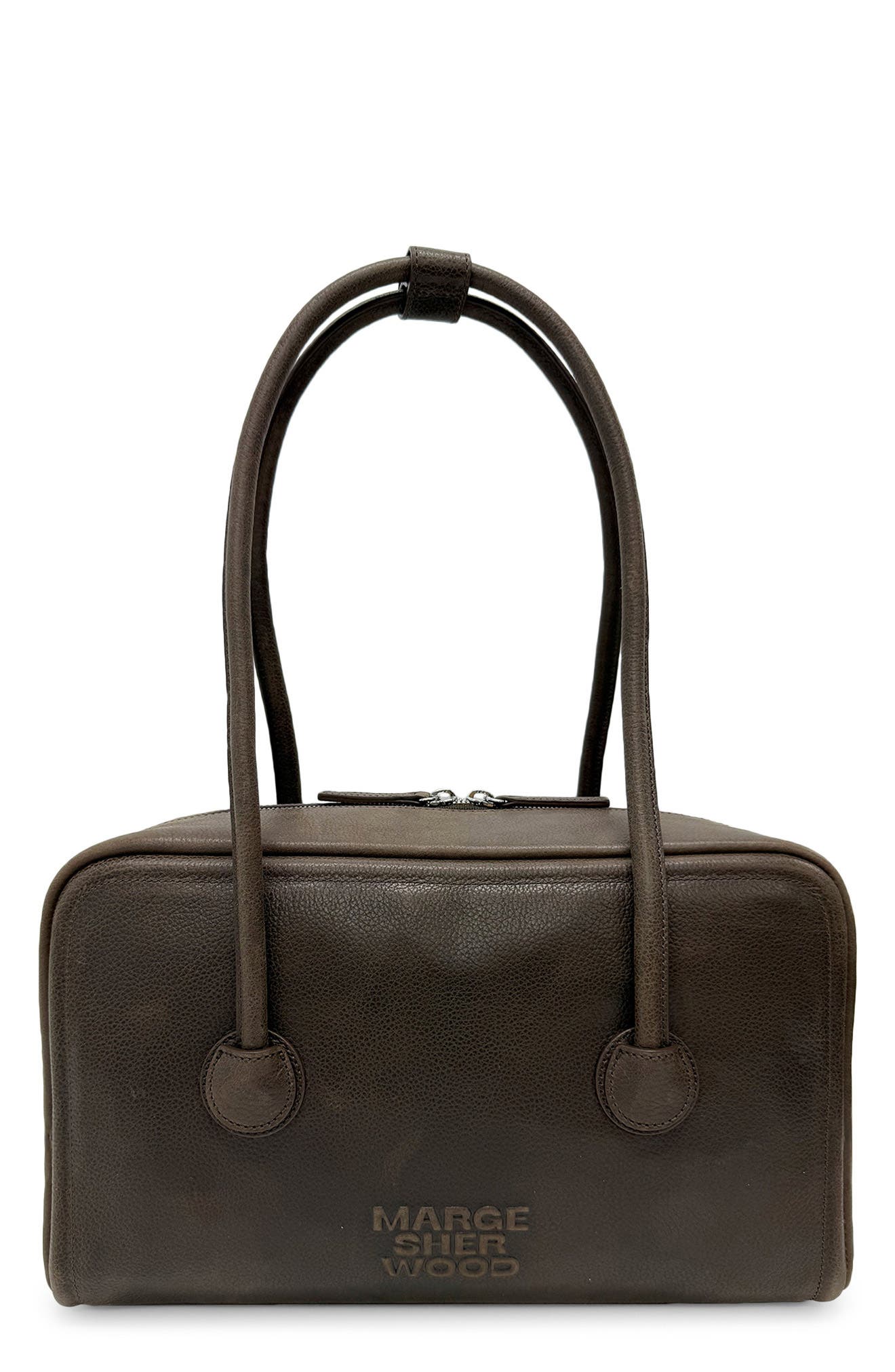 WASHED BROWN EMBOSSED PULL-UP