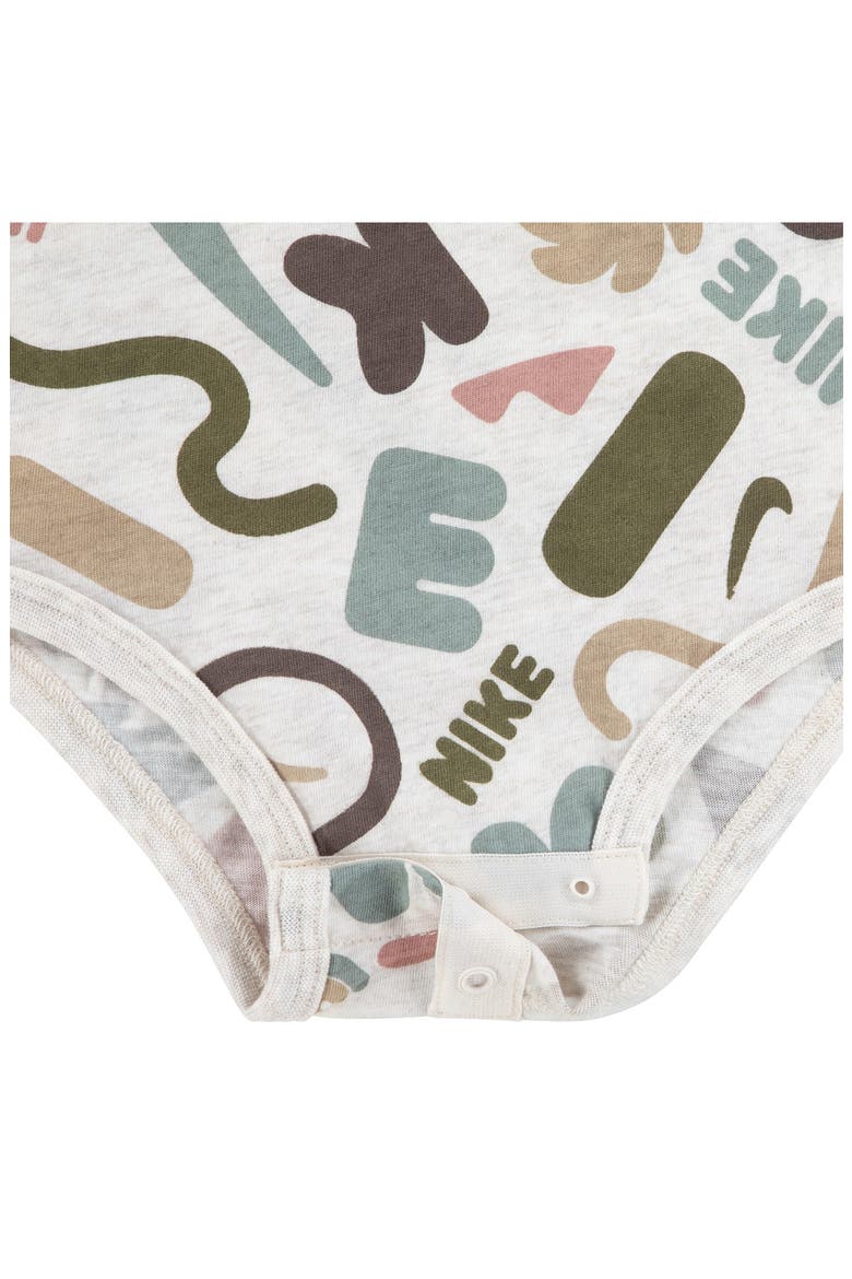 Swoosh Print Bodysuit & Sweatpants Set, Alternate, color, MEDIUM OLIVE