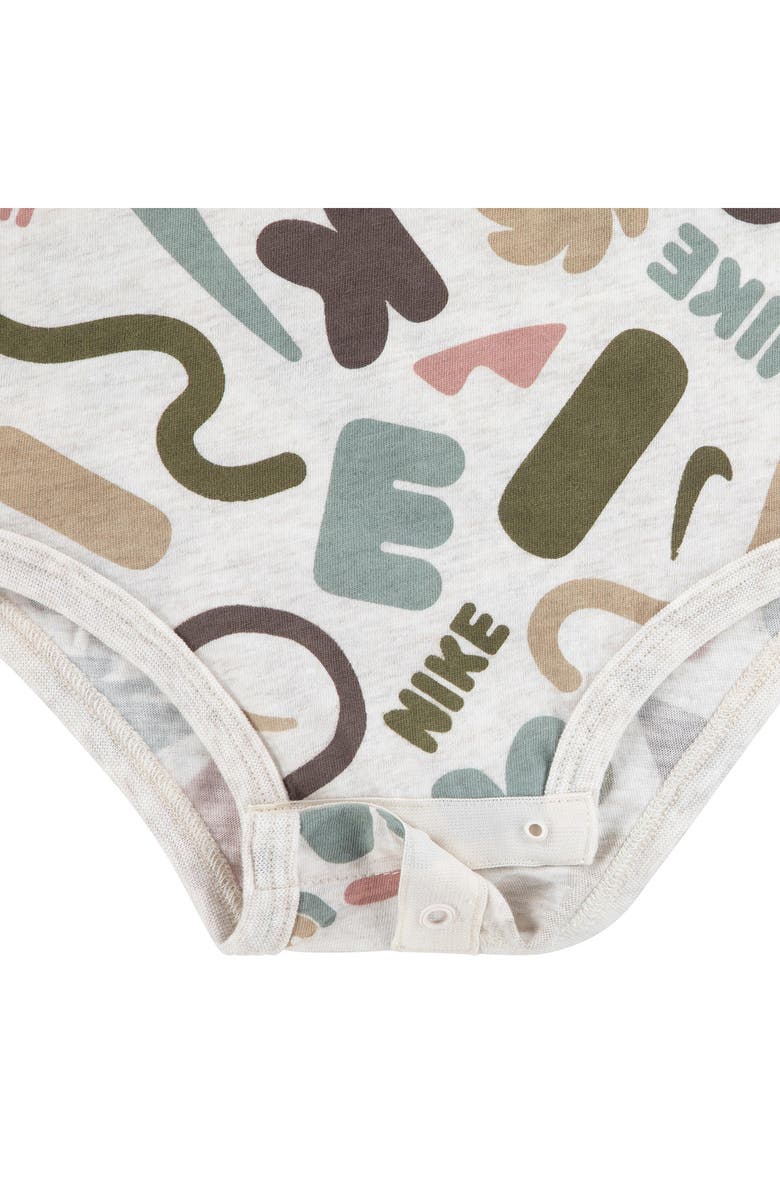 Nike Swoosh Print Bodysuit & Sweatpants Set, Alternate, color, Medium Olive