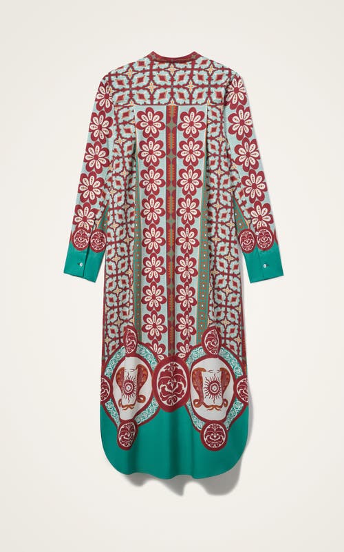 La Doublej Sundowner Floral-print Cotton-poplin Midi Shirt Dress In Multi