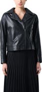 Velez Lyra Jacket in Leather for Women, Biker with Fringe