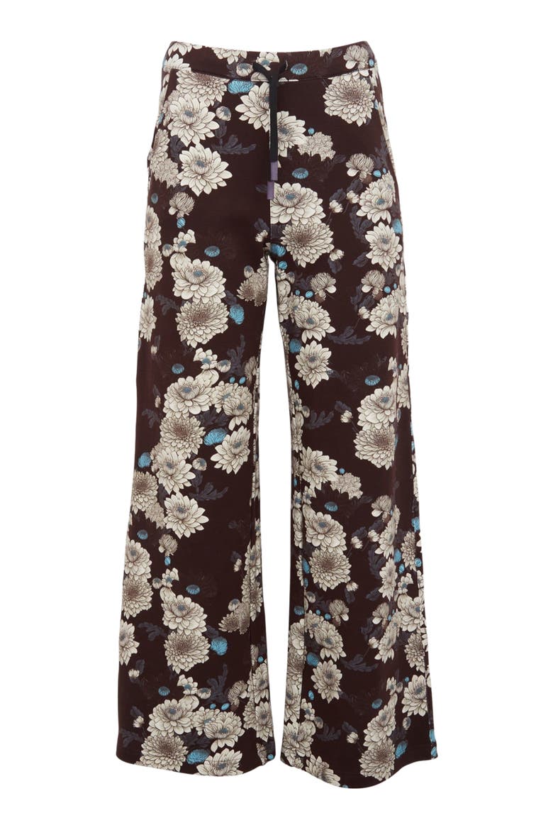 Paige Wide Leg Brushed Knit Pant, Main, color, Serious Floral Black