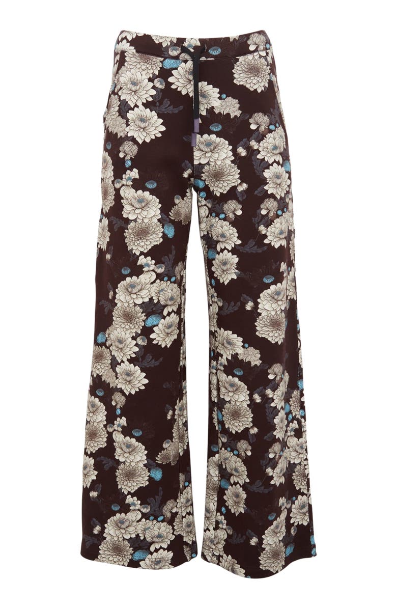 Lords of Harlech Paige Wide Leg Brushed Knit Pant, Main, color, Serious Floral Black