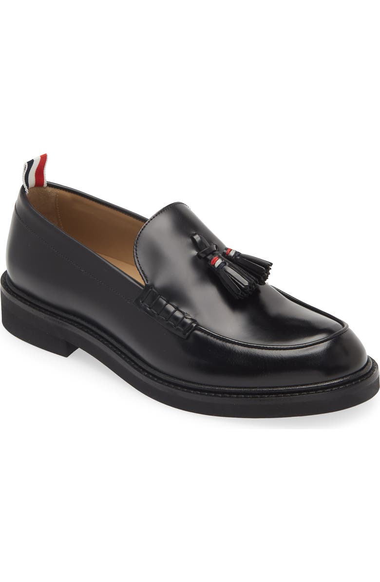 Thom Browne Tassel Apron Toe Loafer, Main, color, Black